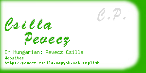 csilla pevecz business card